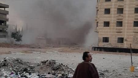 An attack on Damascus attributed to Israel on Sunday תיעוד סורי מתקיפה ישראלית באזור א-סידה זינב שבאזור הכפרי של דמשק