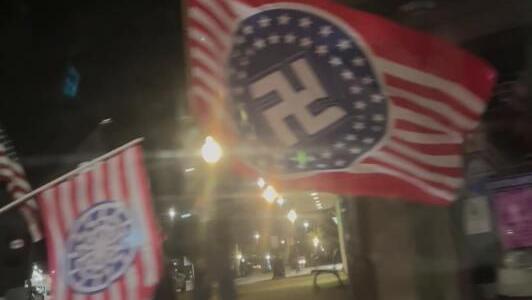 'Heil Hitler, Heil Trump': Neo-Nazis protest outside a play about Anne Frank in Michigan