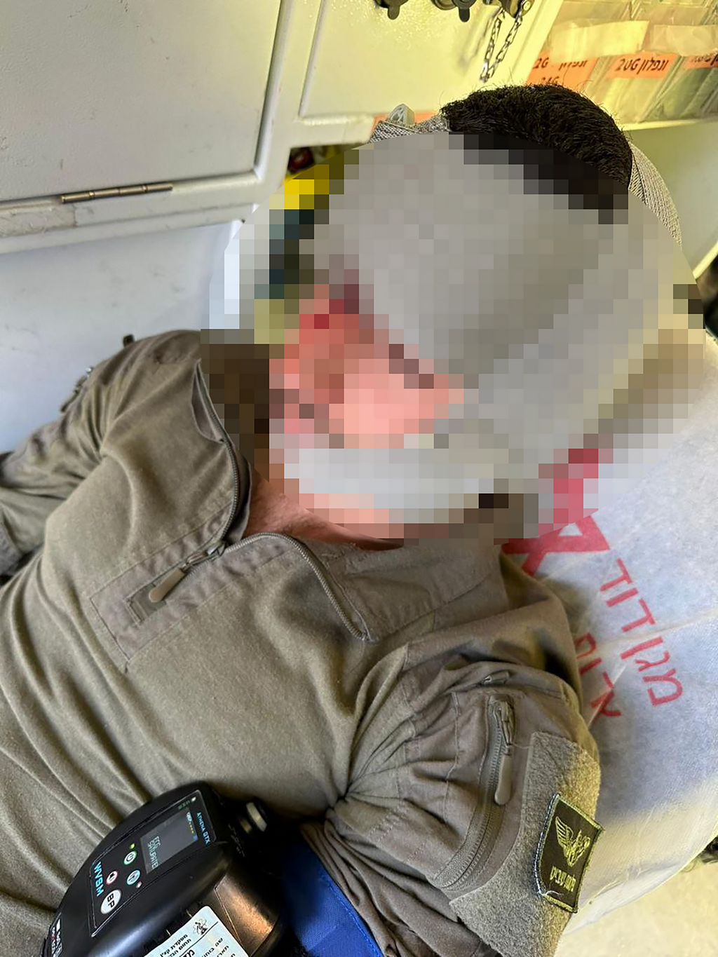 הלוחם שנפצע לוחם נפצע מבקבוק תבערה שהשליכו עליו מתנחלים ליד גבעת אסף