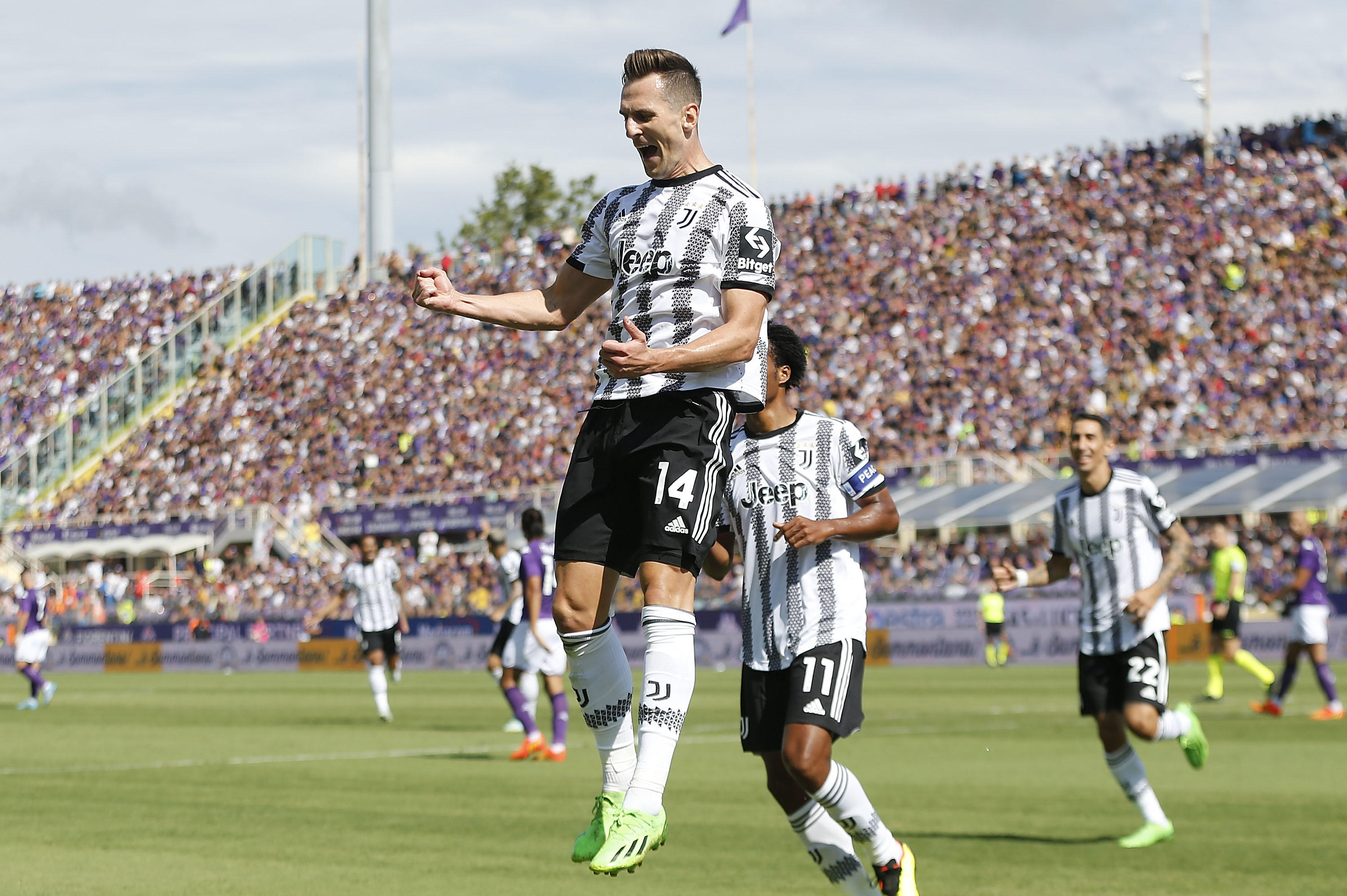 A Juventus Ultra shouts down his megaphone during the Serie A match at  Allianz Stadium, Turin.