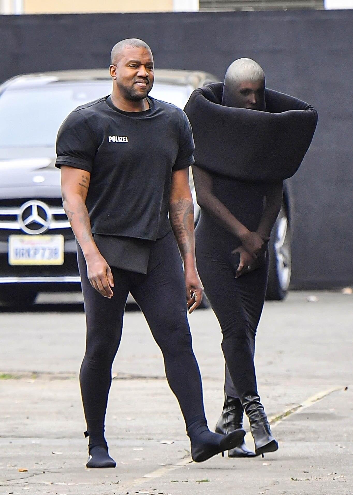 Kanye West makes a bold fashion statement in striking tight