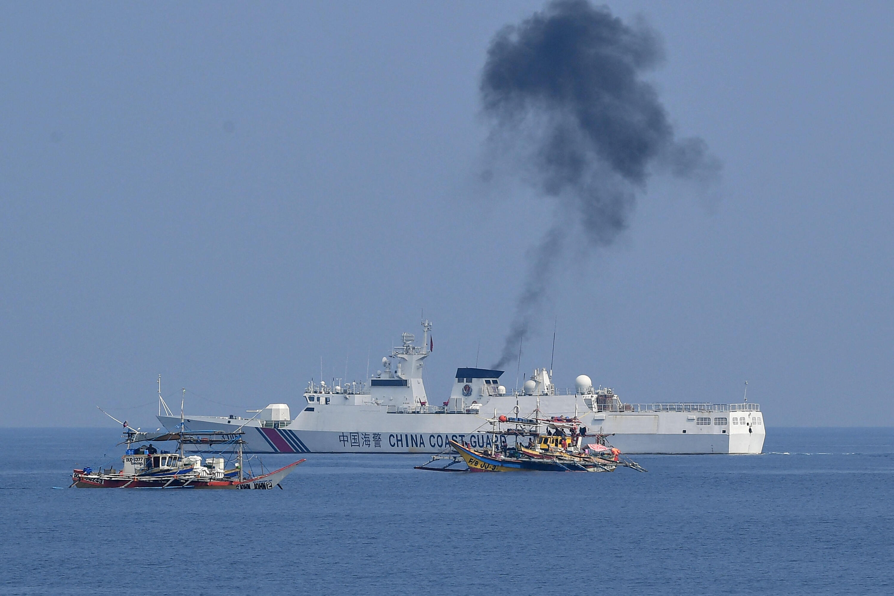 海 China anchors giant coastguard ship in contested Philippines' waters