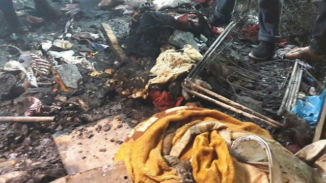 The charred remains of the Dawabsheh family home (Photo: Mohammad Shinawi)