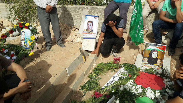 The graves of the family (Photo: Hassan Shaalan) (צילום: חסן שעלאן ) The graves of the family (Photo: Hassan Shaalan)