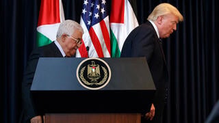 Palestinian Authority Chair Mahmoud Abbas and U.S. President Donald Trump 