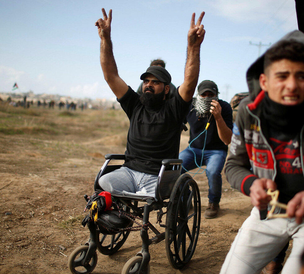 The protester who was shot in the head (צילום: רויטרס) The protester who was shot in the head