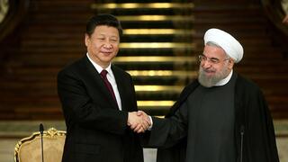 נשיא איראן חסן רוחאני עם נשיא סין שי ג