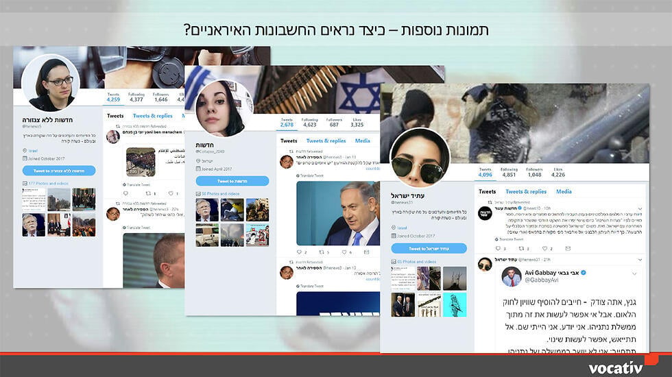 Profiles of Iranian accounts