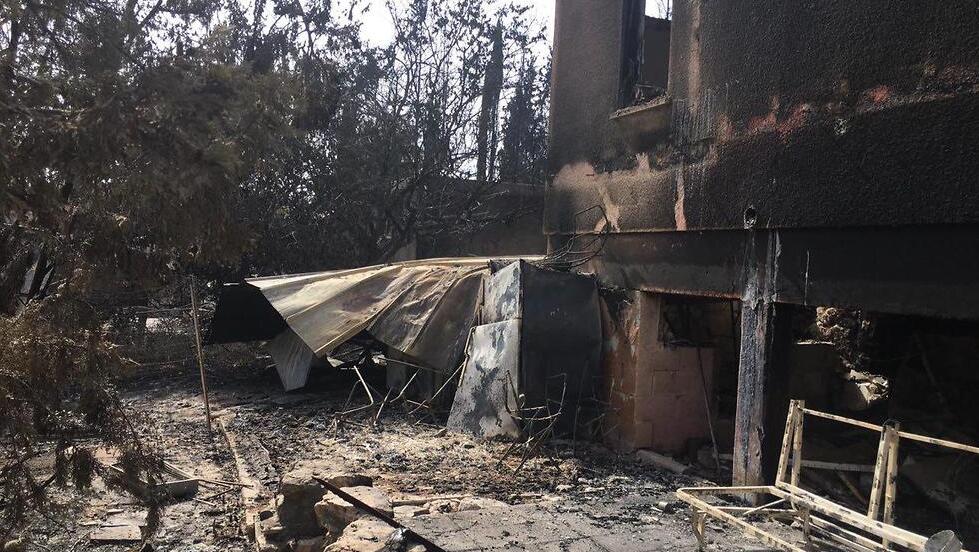 Burned home at Mevo Modi’im 