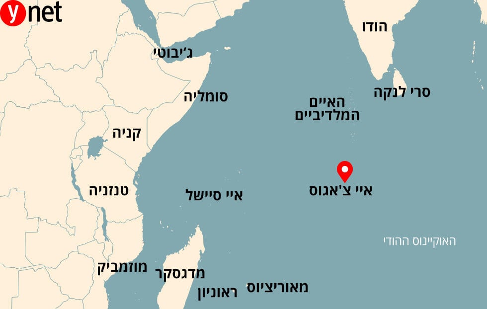 איי צ'אגוס צ'גוס בריטניה מאוריציוס מפה