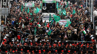 ירדן 2017 אנשי האחים המוסלמים מפגינים על העברת שגרירות ארה"ב לירושלים