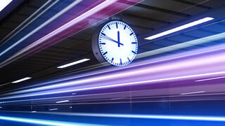 אילוס אילוסטרציה שעון ב תחנת רכבת