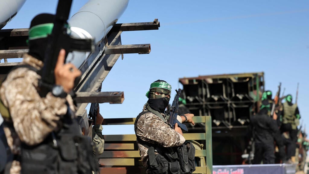 Hamas in Gaza (Photo: AFP) מצעד צבאי בעזה