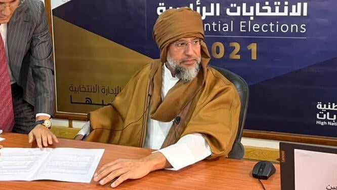 Gadhafi’s son submits presidential candidacy, 2021 (Photo: Reuters) סייף אל-איסלאם קדאפי נרשם כמועמד ב בחירות לנשיאות לוב