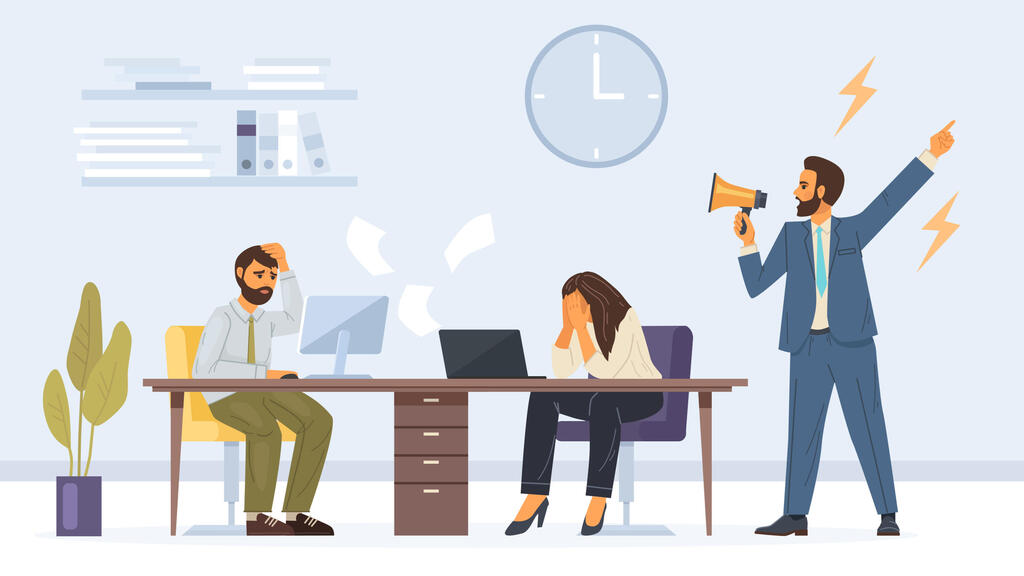 A toxic workplace (Illustration: Shutterstock) סביבת עבודה רעילה