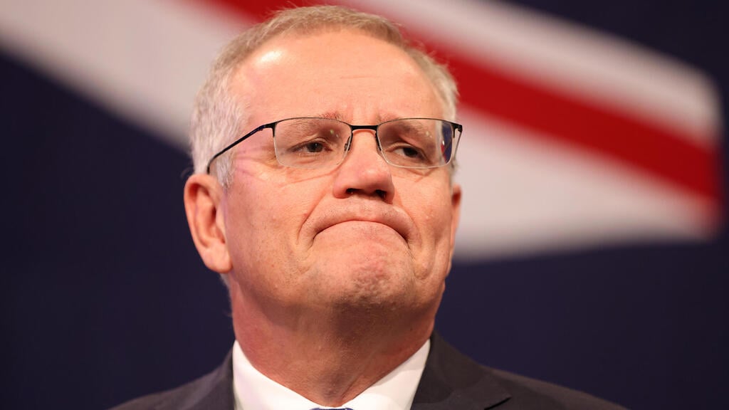 Australia's former prime minister Scott Morrison: 'Antisemitism was the loaded weapon at the heart of this terrorist crime' (Photo: Getty Images) ראש ממשלת אוסטרליה סקוט מוריסון מודה ב הפסד ב בחירות