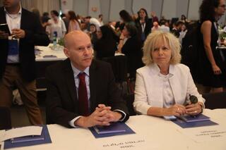 גלי בהרב מיארה ועמית איסמן בכנס של משרד המשפטים