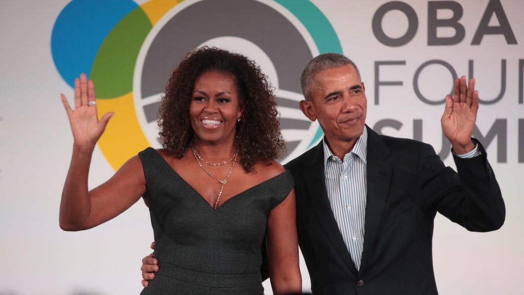 Michelle and Barack Obama (Photo: Scott Olson/Getty Images) מישל אובמה ברק אובמה