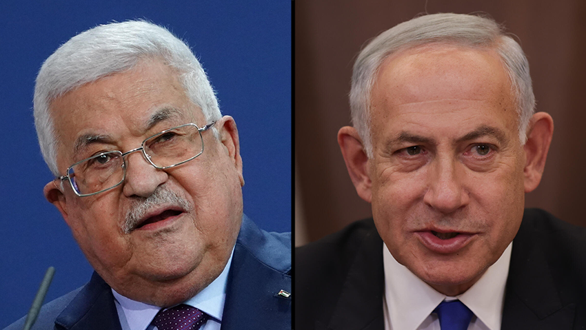 Mahmoud Abbas, Benjamin Netanyahu (Photo: EPA, Ohad Tzoigenberg) בנימין נתניהו אבו מאזן נשיא פלסטיני