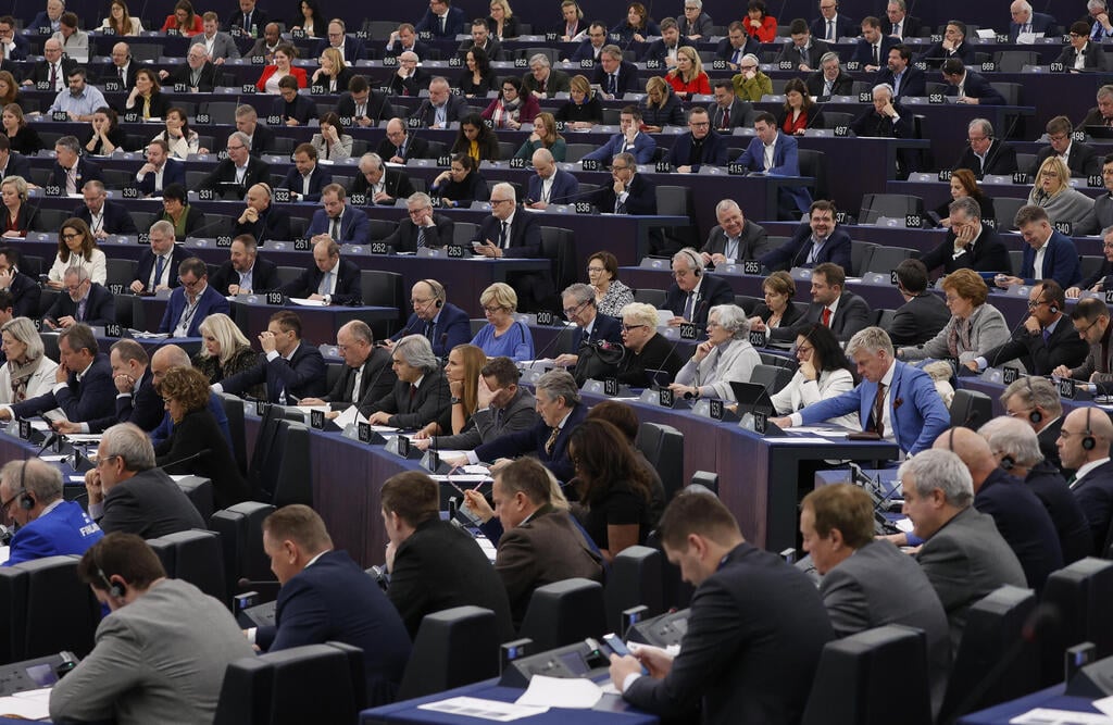 The European Union Parliament in Strasbourg, France (Photo: AP ) הפרלמנט של האיחוד האירופי ב שטרסבורג צרפת