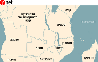 מפה חלקית של אפריקה