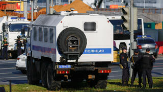 מחסומים של כוחות הביטחון הרוסים בכניסה ל מוסקבה רוסיה מרד של קבוצת וגנר