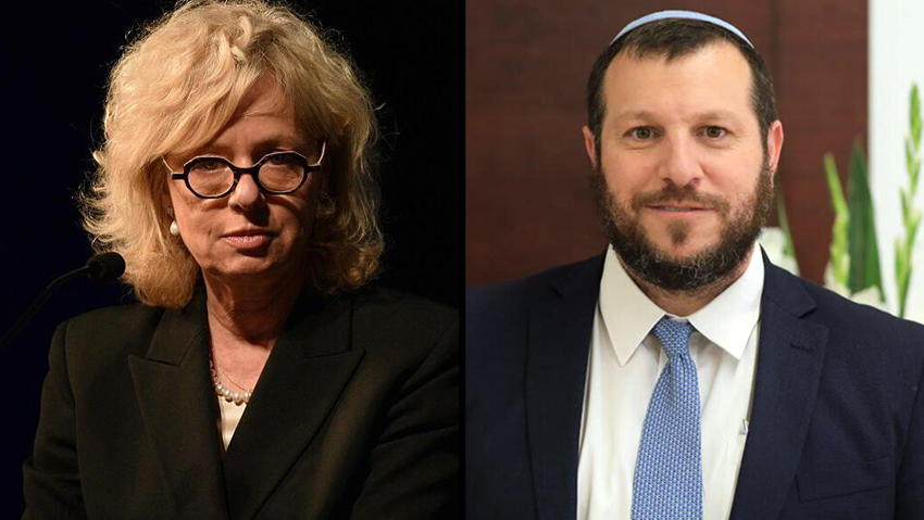 השר עמיחי אליהו והיועמ"שית גלי בהרב-מיארה (צילום: יואב דודקביץ, משה מזרחי ) היועמ"ש גלי בהרב־מיארה