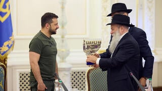 נשיא אוקראינה נפגש עם רבנים בקייב