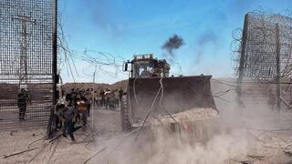 תיעוד פלסטיני: הגדר פרוצה בדרום רצועת עזה