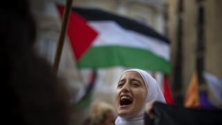 הפגנה נגד ישראל ברצלונה ספרד