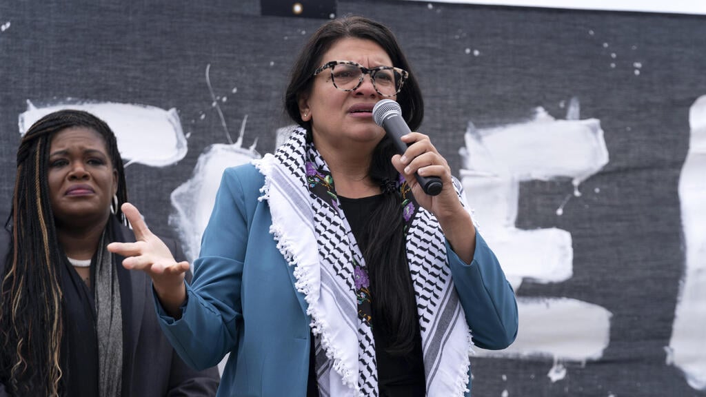 רשידה טליב. "סוציאליסטית דמוקרטית גאה שלא מתנצלת על היותה חלק מהתנועה" (צילום: AP Photo/Jose Luis Magana) רשידה טליב