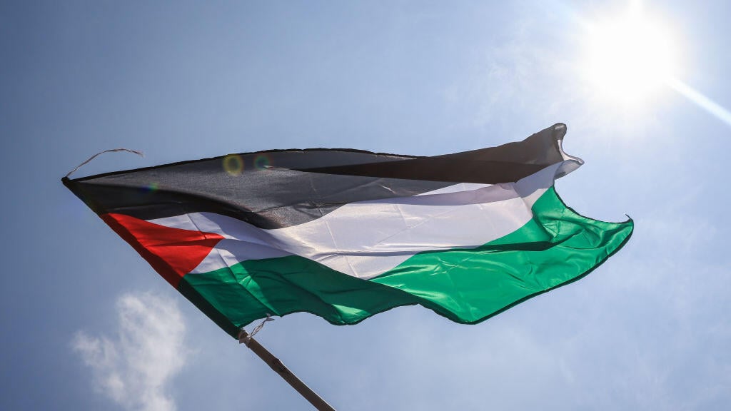 A Palestinian flag (Photo: Annice Lyn / Getty Images) דגל פלסטין