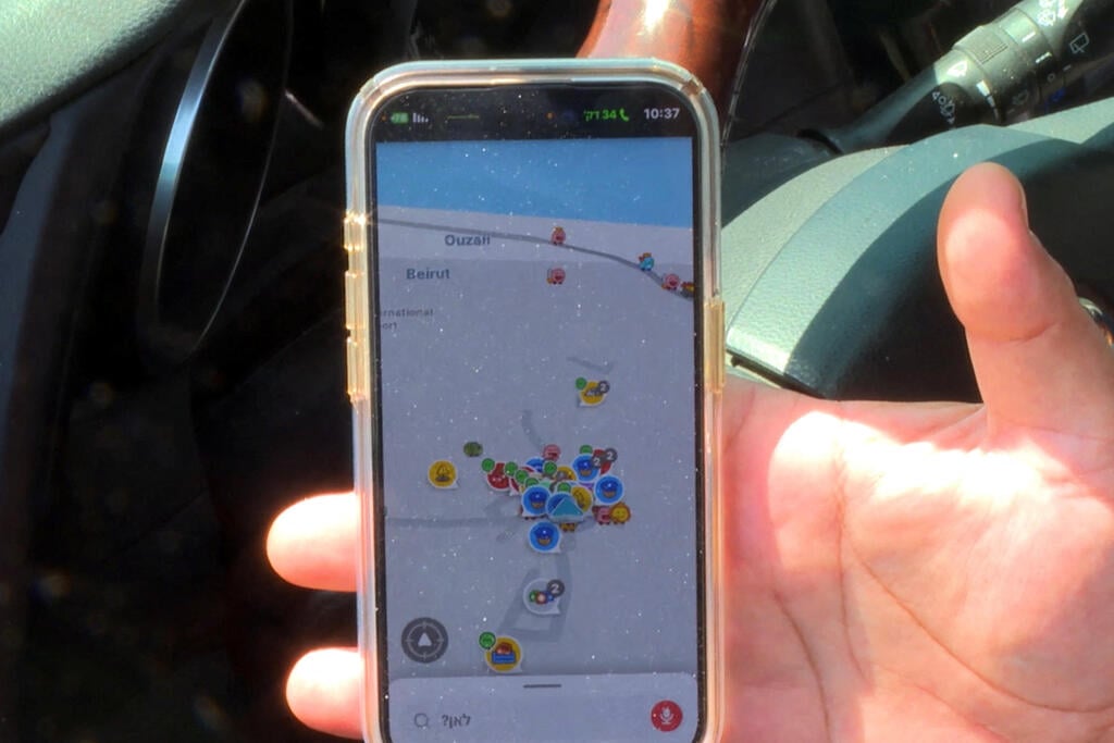 שיבוש GPS במפה (צילום: REUTERS/Rami Amichay) שיבוש GPS במפה