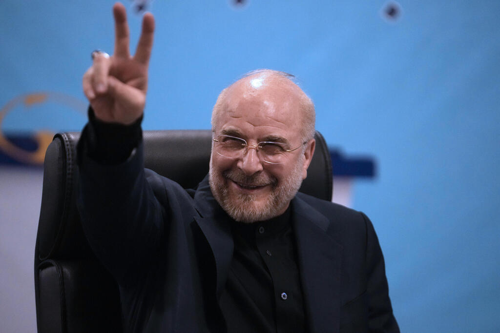 "לא ניתן לפתוח מחדש את מצר הורמוז". קאליבאף (צילום: AP / Vahid Salemi) בחירות ל נשיאות איראן יושב ראש הפרלמנט מוחמד קליבף קאליבאף קליבאף נרשם כ מועמד