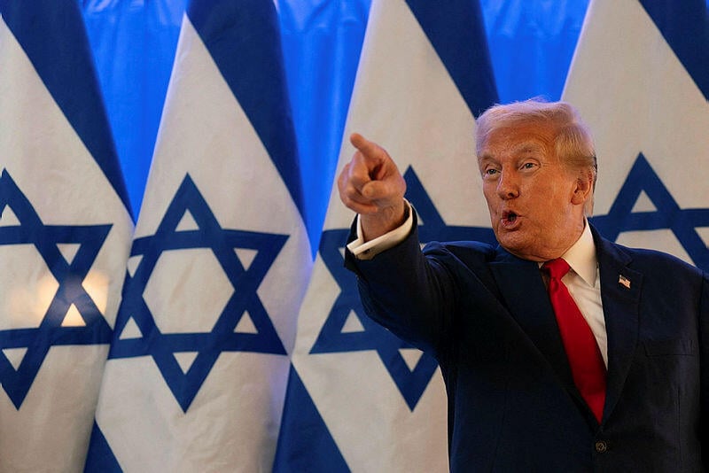 דונלד טראמפ בעצרת למען המאבק באנטישמיות בניו ג'רזי