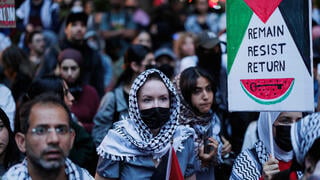 הפגנות פרו פלסטיניות בניו יורק מדיסון סקוור גארדן ארה"ב 