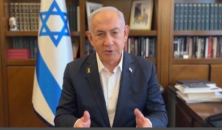 Viewed as a 'hero'? (Photo: Screeshot) Prime Minister Benjamin Netanyahu speaks amid expectations of an Iranian strike