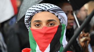 הפגנה פרו-פלסטינית לקראת ציון שנה למלחמה ב רומא איטליה