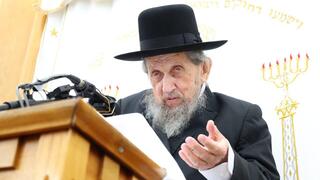 הרב דוב לנדו מכינוס שערך אמש ובו אמר את דבריו כנגד חוק הגיוס