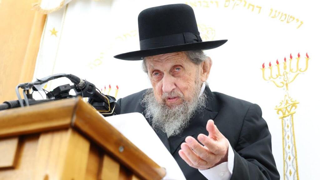 Rabbi Dov Landau (Photo: Kobi Har Zvi) הרב דוב לנדו מכינוס שערך אמש ובו אמר את דבריו כנגד חוק הגיוס
