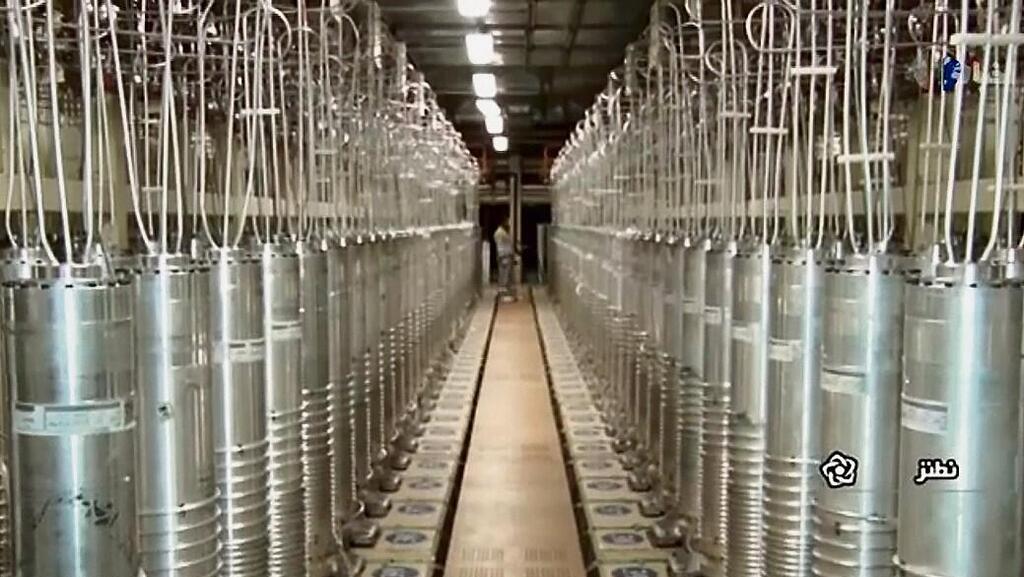 Centrifuges at the Natanz nuclear facility before it was struck during the 12-day war (Photo: AP) הצנטריפוגות בנתנז