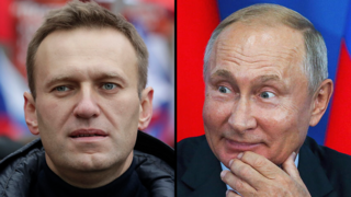 נשיא רוסיה ולדימיר פוטין ו אלכסי נבלני