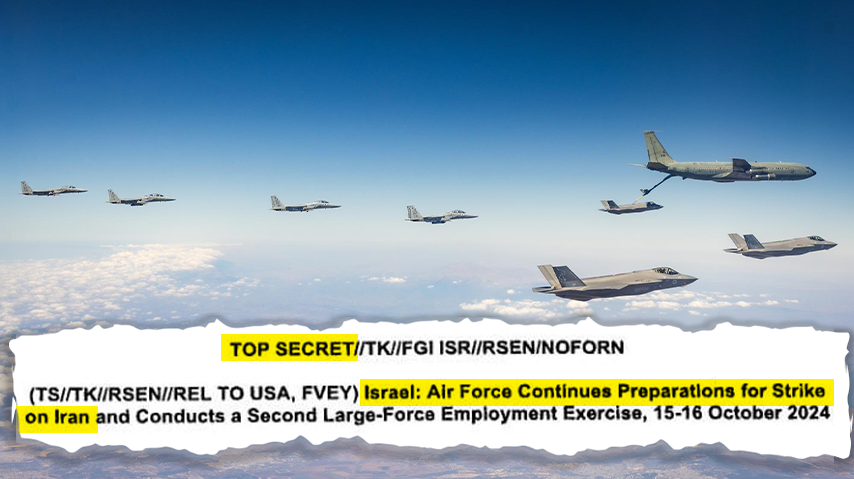 Leaked Pentagon documents describe IDF's preparations for attack on Iran (Photo: from X, IDF) מסמכים שהודלפו ברשת X, נכתבו לכאורה על ידי הפנטגון ומתארים היערכות של צה"ל לתקיפה באיראן