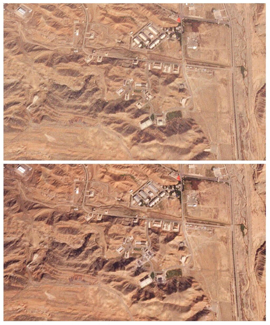 Satellite images show damage Parchin military complex in Iran after an Israeli attack, October 2024 (Photo: Planet Labs Inc./Handout via REUTERS) בסיס פרצ'ין אחרי התקיפה של ישראל נגד איראן, ולפניה