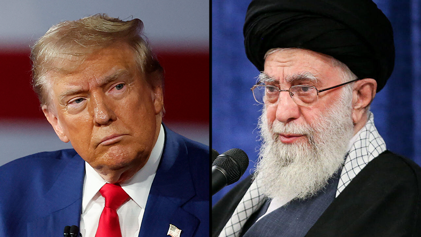 המשא ומתן יצליח? טראמפ וחמינאי (צילום: Kevin Dietsch/AFP, KHAMENEI.IR/AFP) המשא ומתן יצליח? טראמפ וחמינאי