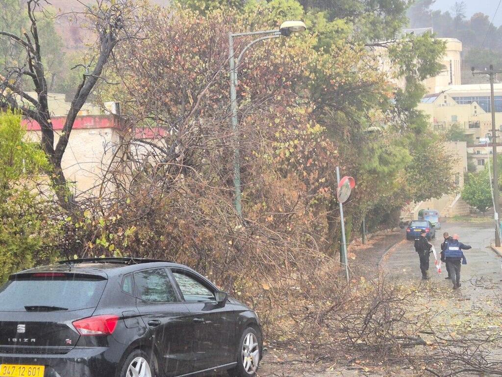 תיעוד מזירת הנפילה בקריית שמונה