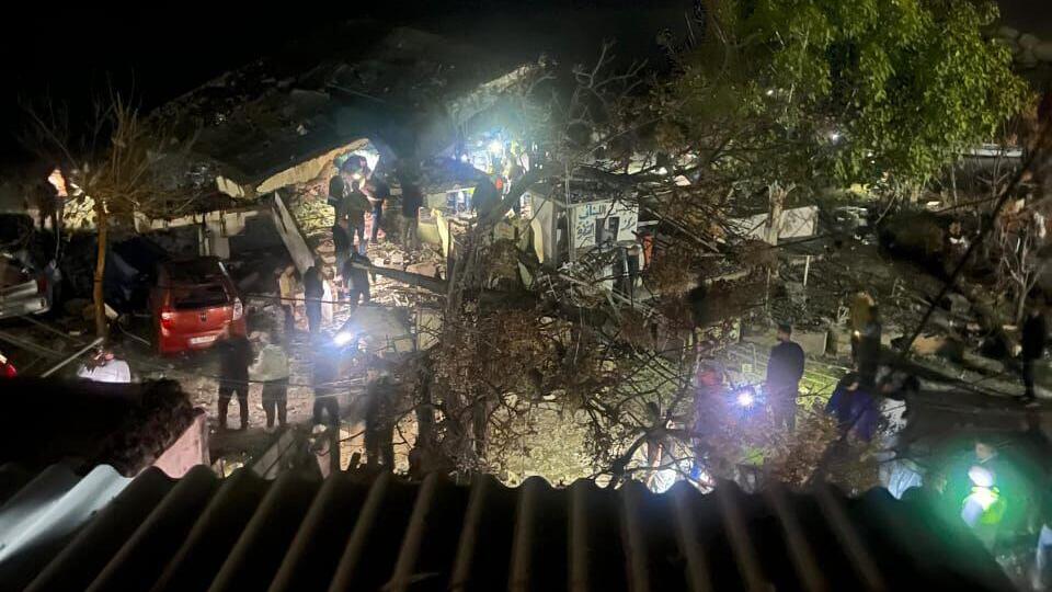מקום התקיפה בספרנד תיעוד לבנוני מתקיפה בא-סרפנד שבדרום לבנון