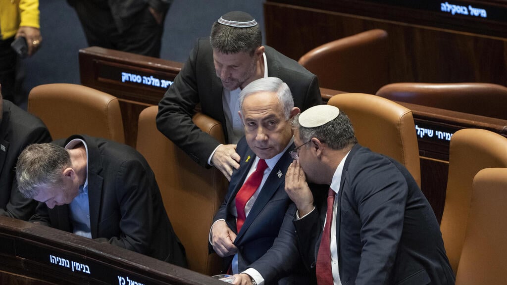 Netanyahu, Ben-Gvir and Smotrich (Photo: AP Photo/Ohad Zwigenberg) מליאת הכנסת