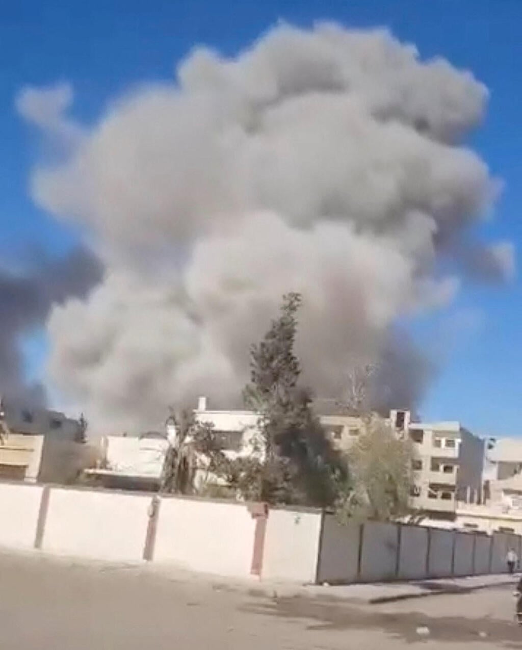 Attack in Syria (Photo: Video from social media via REUTERS) סוריה