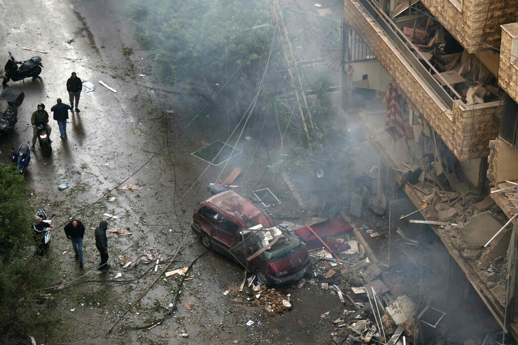 צילום: IBRAHIM AMRO / AFP הריסות בלבנון